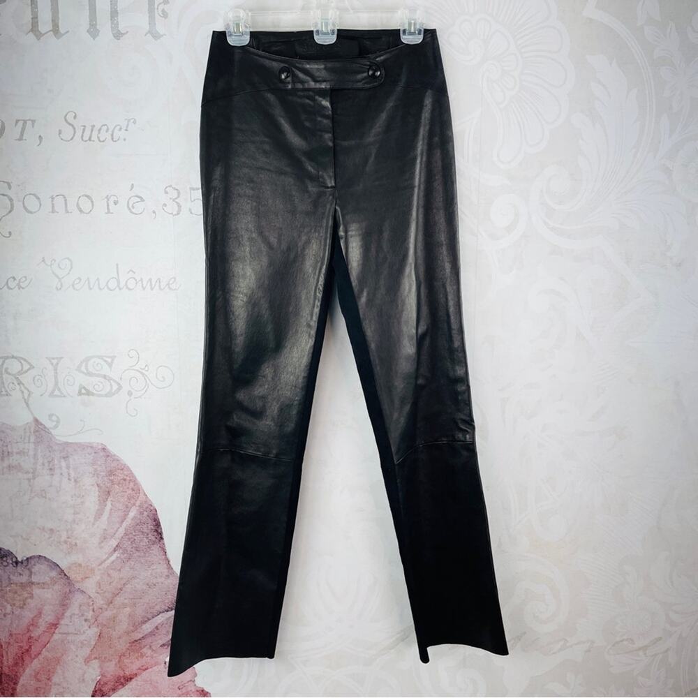 Jitrois Vintage Jean Claude Jitrois Black Leather Suede Pants EU Size 40